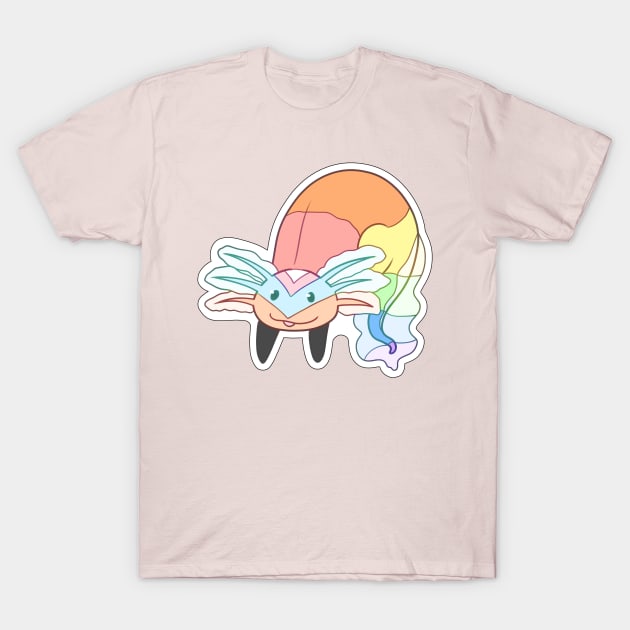 Rainbow Pride Axolotl | Cute Animal T-Shirt by Bad Witch